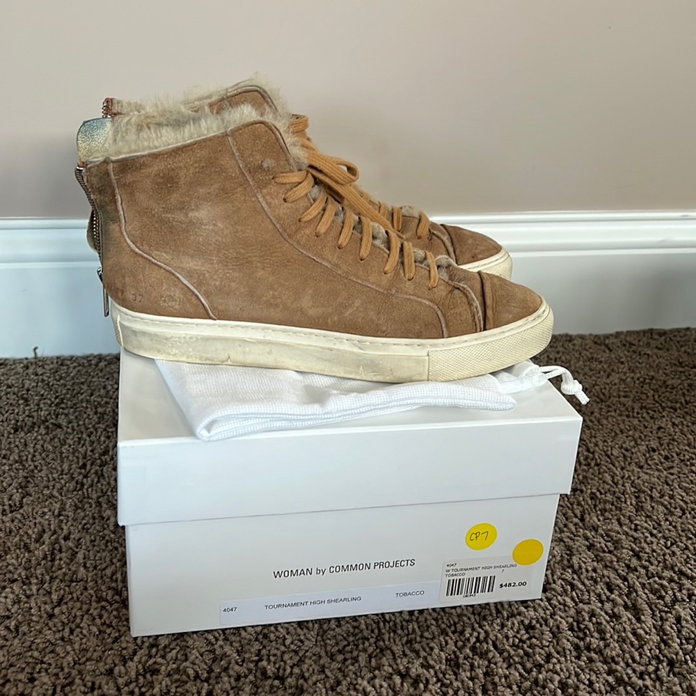 Common Projects Tournament Shearling High Tops - image 1